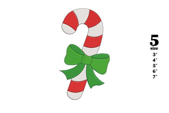Candy Cane Embroidery Design