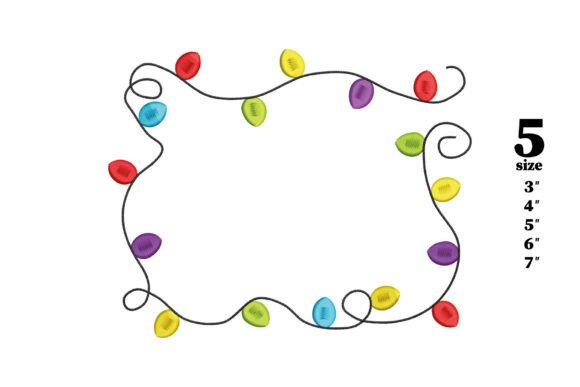 Christmas Light Embroidery Design