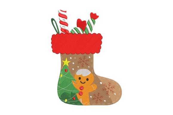 Christmas Socks Embroidery Design