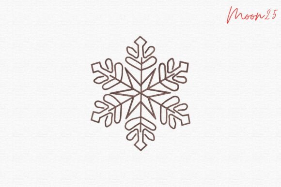 Elegant Snowflake Star Embroidery