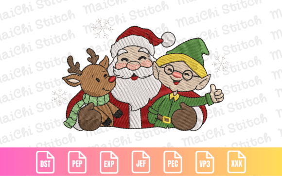 Smiling Santa Friends