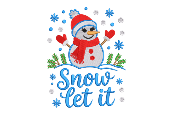 Snow Let It – Cute Snowman Winter