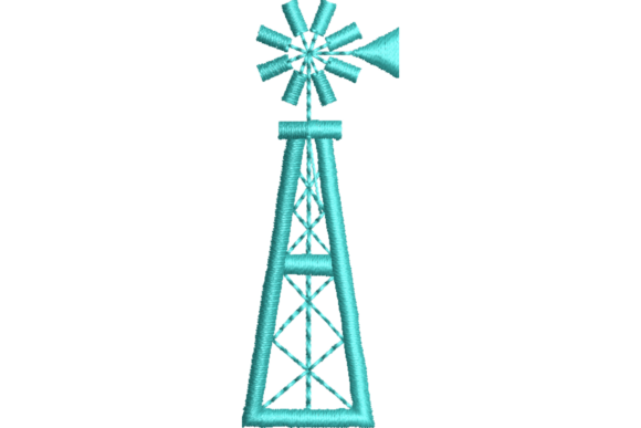 Whimsical Windmill Embroidery Design