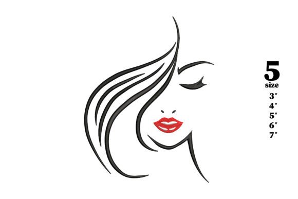 Woman Face Embroidery Design Review